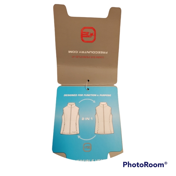 Women large red Free Country reversible vest - Picture 6 of 8